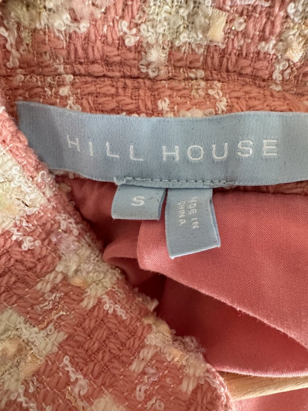 Hill House Home Pink Houndstooth Tweed Bea Jacket - Picture 4 of 5